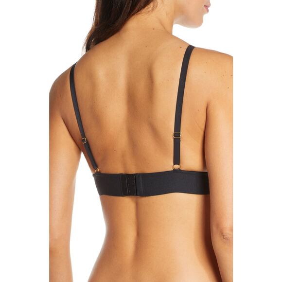 Lively Black Lace Bralette Transparent Unpadded Wireless Sexy Bra - Picture 2 of 4